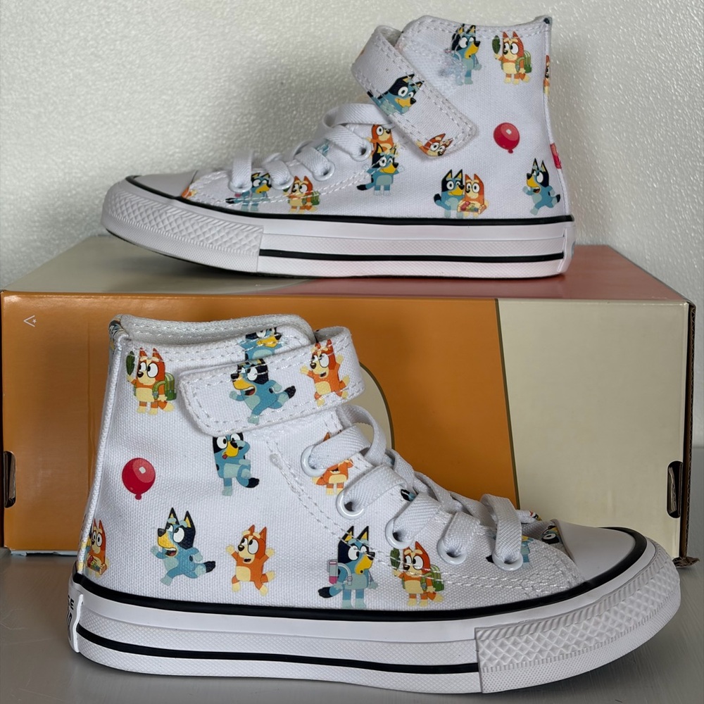 NEW Bluey x Converse Chuck Taylor High Tops - Youth Size 11 | Limited Edition - Picture 4 of 10